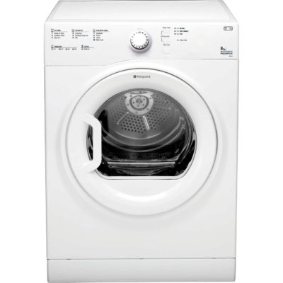Hotpoint Aquarius TVFS83CGP 8kg Sensor Vented Tumble Dryer in White